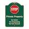 Signmission Designer Series-Private Property No Outlet No Trespassing Or Turn Around With, 24" H, G-1824-9917 A-DES-G-1824-9917 - alternate 1